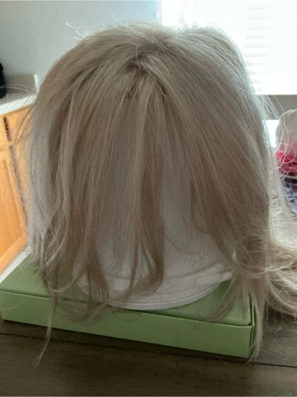Blonde Women's Long Synthetic Wig 20”- Neutral Blonde, No bangs
